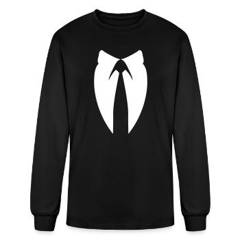 Anon Hacker Mask Suite - Men's Long Sleeve T-Shirt - black - Front