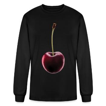 Cherry Realistic - Men's Long Sleeve T-Shirt - black - Front