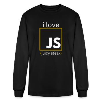 JavaScript web developer funny programming - Men's Long Sleeve T-Shirt - black - Front