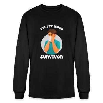 Stuffy Nose Survivor - Men's Long Sleeve T-Shirt - black - Front