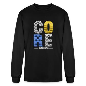 core essential - Men's Long Sleeve T-Shirt - black - Front