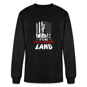 Native American Land - Men's Long Sleeve T-Shirt - black - Front