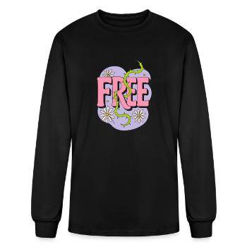 "Free – Freedom Despite the Thorns" - Men's Long Sleeve T-Shirt - black - Front