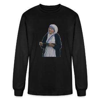 Mother Teresa Mosaic Ellipses - Men's Long Sleeve T-Shirt - black - Front