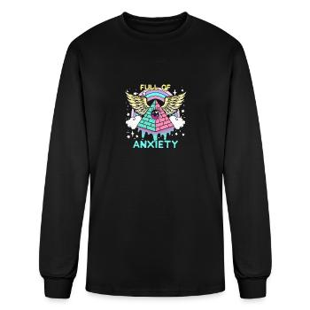 Full of Anxiety - Sarcastic - Men's Long Sleeve T-Shirt - black - Front