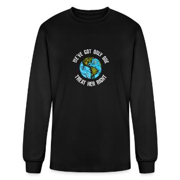 One Planet - Save the Earth! - Men's Long Sleeve T-Shirt - black - Front