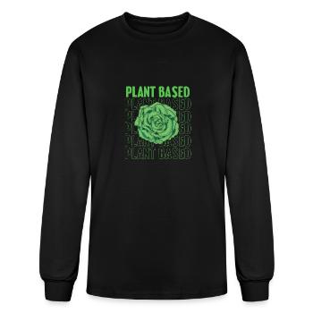 Plant Based - Men's Long Sleeve T-Shirt - black - Front