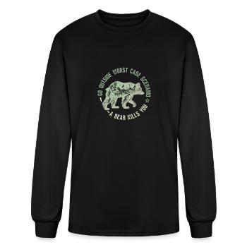 Go out into the nature scenario - Men's Long Sleeve T-Shirt - black - Front