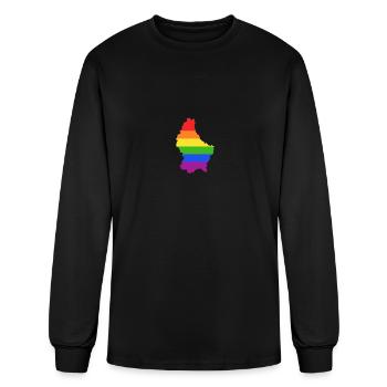Luxembourg Rainbow Flag for LGTBQ Luxembourgers - Men's Long Sleeve T-Shirt - black - Front