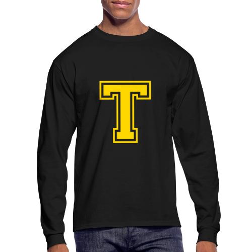 Letter T – Capital Athletic Alphabet Monogram - Men's Long Sleeve T-Shirt
