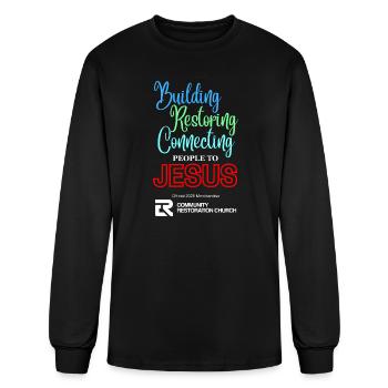 Vision White - Men's Long Sleeve T-Shirt - black - Front