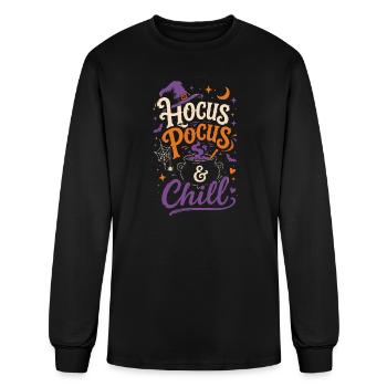Hocus Pocus & Chill Tshirt - Men's Long Sleeve T-Shirt - black - Front
