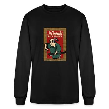 Vintage Japanese Malt Liquor - Men's Long Sleeve T-Shirt - black - Front