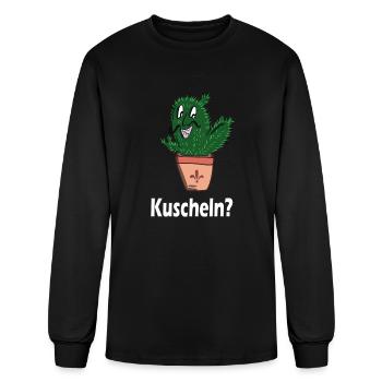 Cuddling with cactus - Men's Long Sleeve T-Shirt - black - Front