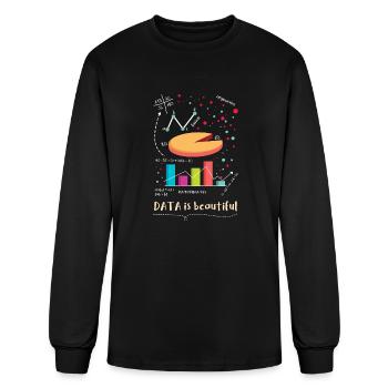 Data Is Beautiful - Men's Long Sleeve T-Shirt - black - Front