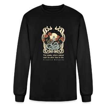 Nietzsche Snake - Men's Long Sleeve T-Shirt - black - Front