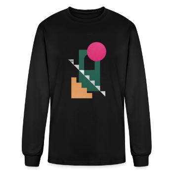 Geometric collage 19 - Men's Long Sleeve T-Shirt - black - Front