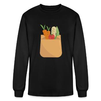 SHOP BAG ILLUSTRATION - Men's Long Sleeve T-Shirt - black - Front