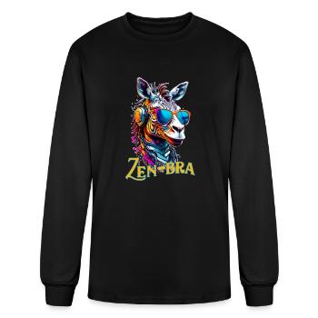 Zen Zebra - Men's Long Sleeve T-Shirt - black - Front