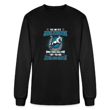 Horse - It's not just a horse awesome t-shirt - Men's Long Sleeve T-Shirt - black - Front