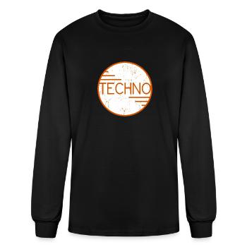 Techno - Techno music - Men's Long Sleeve T-Shirt - black - Front