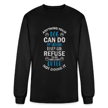 Husky Mistress Dog Sports Pedigree Dog - Men's Long Sleeve T-Shirt - black - Front