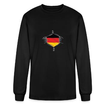 germany flag proud - Men's Long Sleeve T-Shirt - black - Front