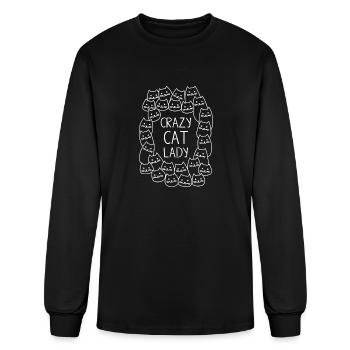 Crazy Cat Lady 2 - Men's Long Sleeve T-Shirt - black - Front