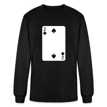 Two Of Spades Playing Cards Halloween Costume Deck - Men's Long Sleeve T-Shirt - black - Front