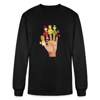 Figures from the Punch and Judy show - Men's Long Sleeve T-Shirt - black - Front