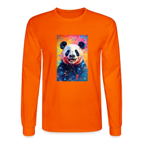 Paint Splatter Panda Bear - Men's Long Sleeve T-Shirt