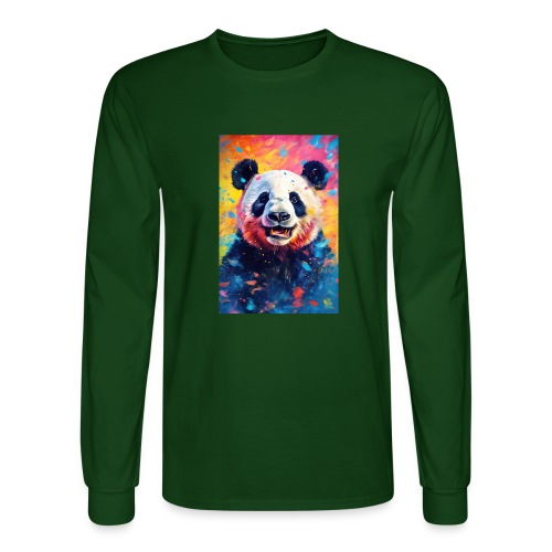 Paint Splatter Panda Bear - Men's Long Sleeve T-Shirt