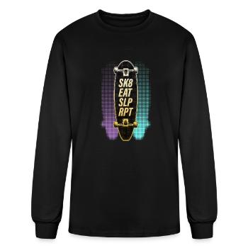 Sk8 Eat Sleep Repeat Cool Urban Skater - Men's Long Sleeve T-Shirt - black - Front