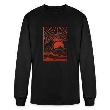 Abstract Sunset - Men's Long Sleeve T-Shirt - black - Front