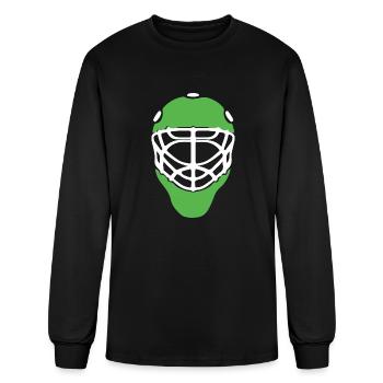 Hockey Helmet - Men's Long Sleeve T-Shirt - black - Front