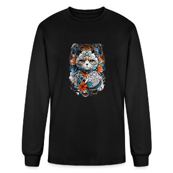 Cut Cat Art - Men's Long Sleeve T-Shirt - black - Front
