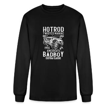 Hotrod twisted maniac america's badboy - Men's Long Sleeve T-Shirt - black - Front