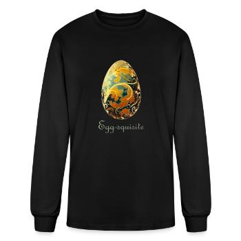 Egg-squisite Easter Egg - Men's Long Sleeve T-Shirt - black - Front