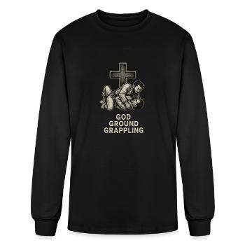 God Ground Grappling - Men's Long Sleeve T-Shirt - black - Front