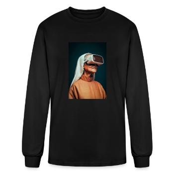 La foi future dans la réalité virtuelle - T-shirt à manches longues Homme - noir - Devant