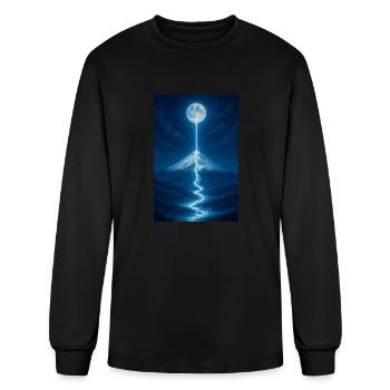 Lunar River Flowing Down - Men's Long Sleeve T-Shirt - black - Front