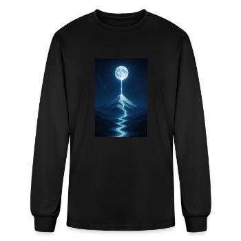 River of Light from the Moon - Men's Long Sleeve T-Shirt - black - Front