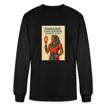 pharaoh design - Men's Long Sleeve T-Shirt - black - Front