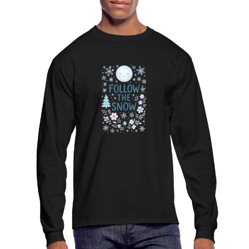 Follow the Snow – Cozy Winter Watercolor - Men's Long Sleeve T-Shirt
