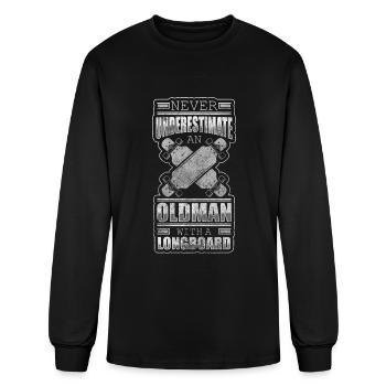 Longboarding Halfpipe Freestyle - Men's Long Sleeve T-Shirt - black - Front