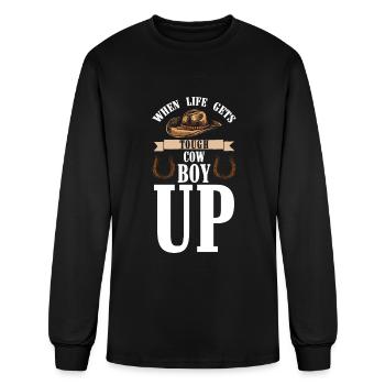 Western Revolver Sheriff Star America - Men's Long Sleeve T-Shirt - black - Front