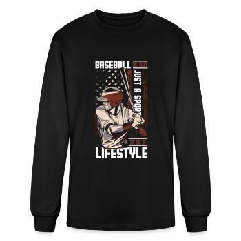 Baseball Bat Team - Men's Long Sleeve T-Shirt - black - Front