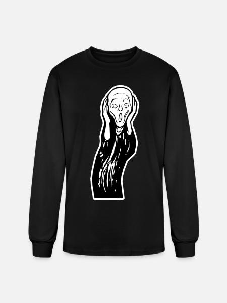 Scream Face - Men's Long Sleeve T-Shirt - black