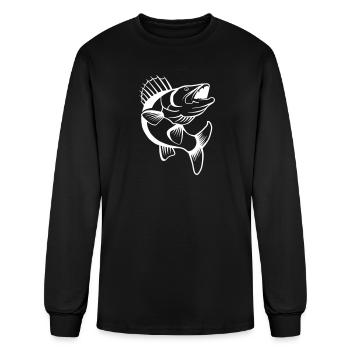 doré jaune - T-shirt à manches longues Homme - noir - Devant