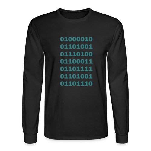 Binary Bitcoin - Men's Long Sleeve T-Shirt
